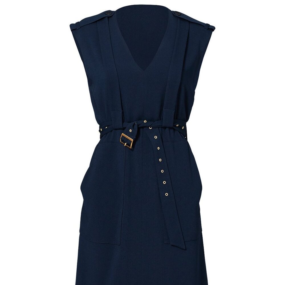 Tibi Navy Savanna Dress Size 0 NWOT